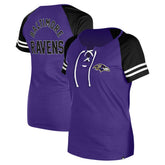 Baltimore Ravens Women's Lace-Up Raglan T-Shirt | NFL Near me
