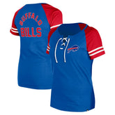 Buffalo Bills Women's Lace-Up Raglan T-Shirt | NFL Sale