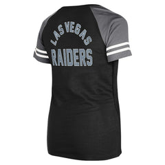 Las Vegas Raiders Women's Lace-Up Raglan T-Shirt | NFL On sale