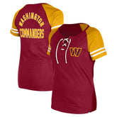Washington Commanders Women's Lace-Up Raglan T-Shirt | NFL On sale