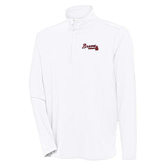 Atlanta Braves Antigua Hunk Quarter-Zip Pullover Top - MLB Pullover