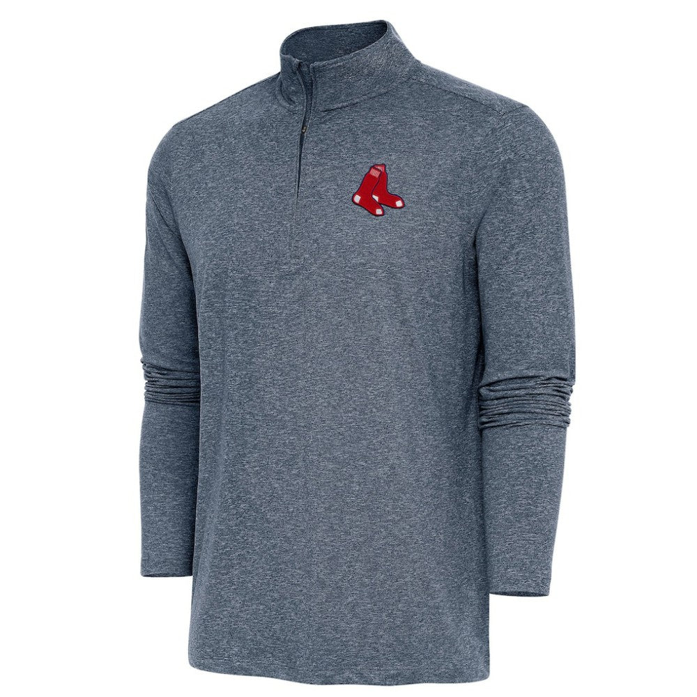 Boston Red Sox Antigua Hunk Quarter-Zip Pullover Top - MLB Pullover