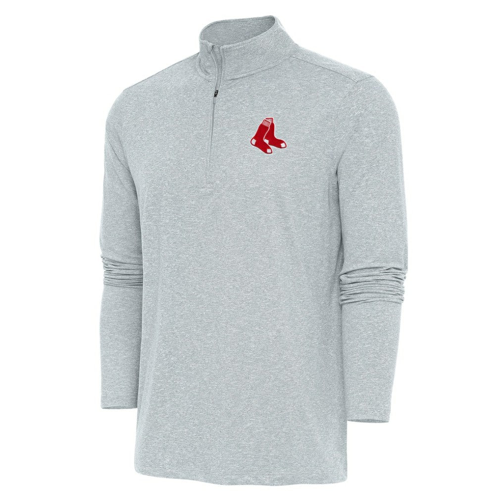 Boston Red Sox Antigua Hunk Quarter-Zip Pullover Top - MLB Pullover