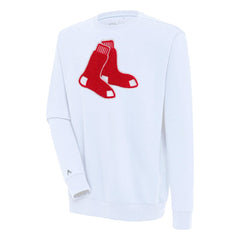 Boston Red Sox Antigua Victory Crewneck Chenille Pullover Sweatshirt - MLB Pullover