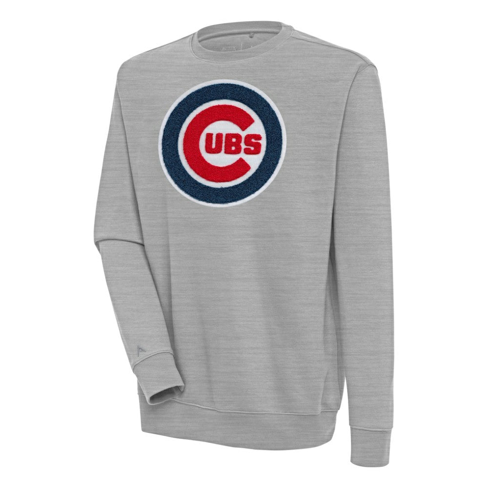 Chicago Cubs Antigua Victory Crewneck Chenille Pullover Sweatshirt - MLB Pullover