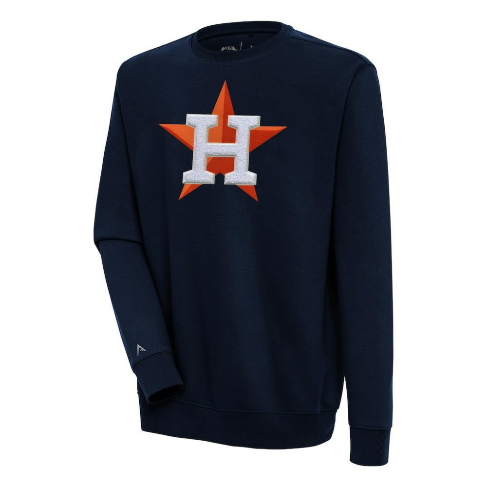 Houston Astros Antigua Victory Crewneck Chenille Pullover Sweatshirt - MLB Pullover