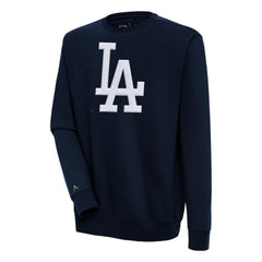 Los Angeles Dodgers Antigua Victory Crewneck Chenille Pullover Sweatshirt - MLB Pullover