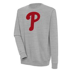 Philadelphia Phillies Antigua Victory Crewneck Chenille Pullover Sweatshirt - MLB Pullover