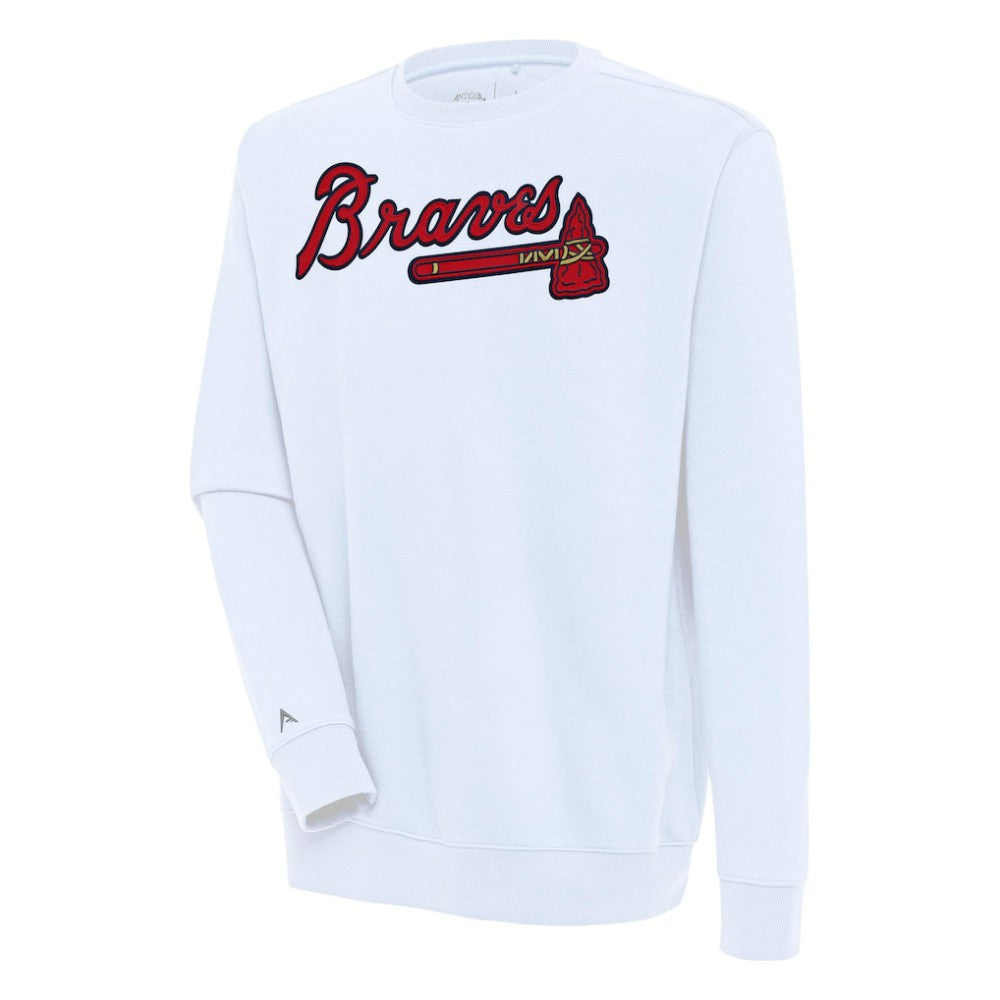 Atlanta Braves Antigua Victory Pullover Sweatshirt - MLB Pullover