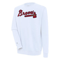 Atlanta Braves Antigua Victory Pullover Sweatshirt - MLB Pullover