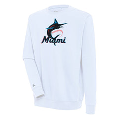 Miami Marlins Antigua Victory Pullover Sweatshirt - MLB Pullover