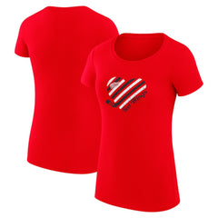 Detroit Red Wings G-III 4Her by Carl Banks Women's Super-Slim Fit Lightweight Heart T-Shirt - NHL T-shirts