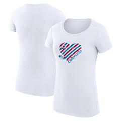 Colorado Avalanche G-III 4Her by Carl Banks Women's Super-Slim Fit Lightweight Heart T-Shirt - NHL T-shirts