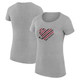 Carolina Hurricanes G-III 4Her by Carl Banks Women's Super-Slim Fit Lightweight Heart T-Shirt - NHL T-shirts