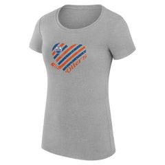 Edmonton Oilers G-III 4Her by Carl Banks Women's Super-Slim Fit Lightweight Heart T-Shirt - NHL T-shirts
