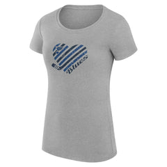 St. Louis Blues G-III 4Her by Carl Banks Women's Super-Slim Fit Lightweight Heart T-Shirt - NHL T-shirts
