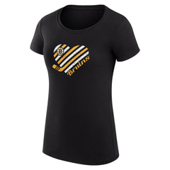 Boston Bruins G-III 4Her by Carl Banks Women's Super-Slim Fit Lightweight Heart T-Shirt - NHL T-shirts