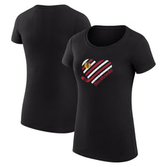 Chicago Blackhawks G-III 4Her by Carl Banks Women's Super-Slim Fit Lightweight Heart T-Shirt - NHL T-shirts