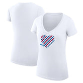 Colorado Avalanche G-III 4Her by Carl Banks Women's Super-Slim Fit Lightweight Heart V-Neck T-Shirt - NHL T-shirts