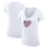 Florida Panthers G-III 4Her by Carl Banks Women's Super-Slim Fit Lightweight Heart V-Neck T-Shirt - NHL T-shirts