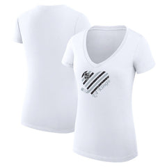 Los Angeles Kings G-III 4Her by Carl Banks Women's Super-Slim Fit Lightweight Heart V-Neck T-Shirt - NHL T-shirts