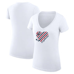 Washington Capitals G-III 4Her by Carl Banks Women's Super-Slim Fit Lightweight Heart V-Neck T-Shirt - NHL T-shirts