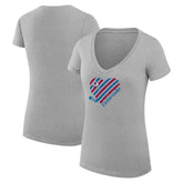 Colorado Avalanche G-III 4Her by Carl Banks Women's Super-Slim Fit Lightweight Heart V-Neck T-Shirt - NHL T-shirts