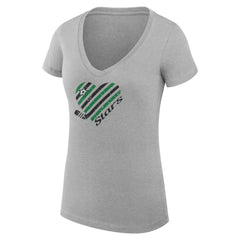 Dallas Stars G-III 4Her by Carl Banks Women's Super-Slim Fit Lightweight Heart V-Neck T-Shirt - NHL T-shirts