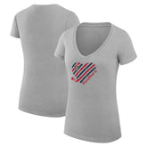 Florida Panthers G-III 4Her by Carl Banks Women's Super-Slim Fit Lightweight Heart V-Neck T-Shirt - NHL T-shirts