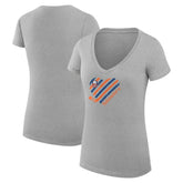 New York Islanders G-III 4Her by Carl Banks Women's Super-Slim Fit Lightweight Heart V-Neck T-Shirt - NHL T-shirts