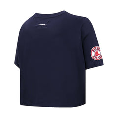 Boston Red Sox Pro Standard Women's Painted Sky Boxy Cropped T-Shirt - MLB T-shirts