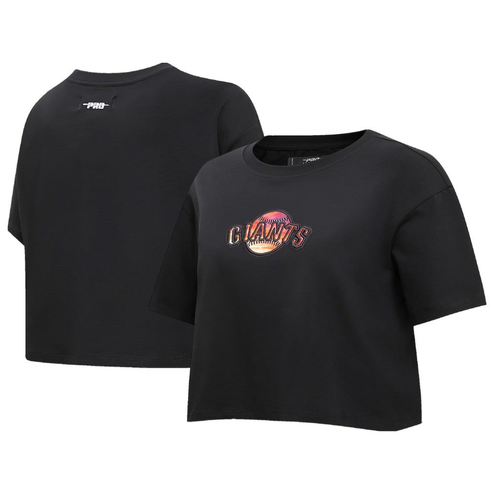 San Francisco Giants Pro Standard Women's Painted Sky Boxy Cropped T-Shirt - MLB T-shirts