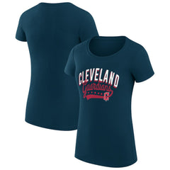 Cleveland Guardians G-III 4Her by Carl Banks Women's Super-Slim Fit Lightweight Filigree Team T-Shirt - MLB T-shirts