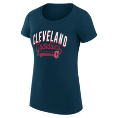 Cleveland Guardians G-III 4Her by Carl Banks Women's Super-Slim Fit Lightweight Filigree Team T-Shirt - MLB T-shirts