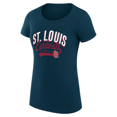 St. Louis Cardinals G-III 4Her by Carl Banks Women's Super-Slim Fit Lightweight Filigree Team T-Shirt - MLB T-shirts