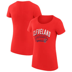 Cleveland Guardians G-III 4Her by Carl Banks Women's Super-Slim Fit Lightweight Filigree Team T-Shirt - MLB T-shirts