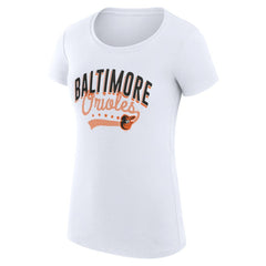 Baltimore Orioles G-III 4Her by Carl Banks Women's Super-Slim Fit Lightweight Filigree Team T-Shirt - MLB T-shirts