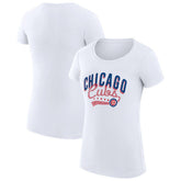 Chicago Cubs G-III 4Her by Carl Banks Women's Super-Slim Fit Lightweight Filigree Team T-Shirt - MLB T-shirts