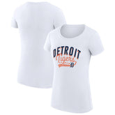 Detroit Tigers G-III 4Her by Carl Banks Women's Super-Slim Fit Lightweight Filigree Team T-Shirt - MLB T-shirts