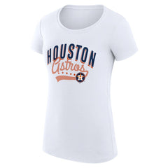 Houston Astros G-III 4Her by Carl Banks Women's Super-Slim Fit Lightweight Filigree Team T-Shirt - MLB T-shirts