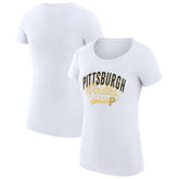 Pittsburgh Pirates G-III 4Her by Carl Banks Women's Super-Slim Fit Lightweight Filigree Team T-Shirt - MLB T-shirts