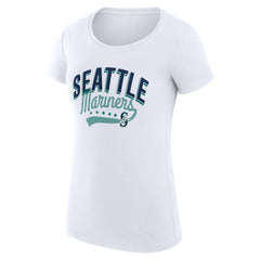Seattle Mariners G-III 4Her by Carl Banks Women's Super-Slim Fit Lightweight Filigree Team T-Shirt - MLB T-shirts