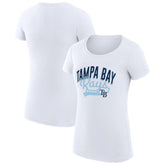 Tampa Bay Rays G-III 4Her by Carl Banks Women's Super-Slim Fit Lightweight Filigree Team T-Shirt - MLB T-shirts