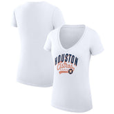 Houston Astros G-III 4Her by Carl Banks Women's Super-Slim Fit Lightweight Filigree Team V-Neck T-Shirt - MLB T-shirts