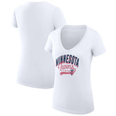 Minnesota Twins G-III 4Her by Carl Banks Women's Super-Slim Fit Lightweight Filigree Team V-Neck T-Shirt - MLB T-shirts