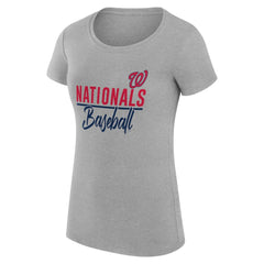 Washington Nationals G-III 4Her by Carl Banks Women's Super-Slim Fit Lightweight Team Graphic T-Shirt - MLB T-shirts
