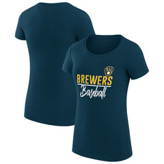 Milwaukee Brewers G-III 4Her by Carl Banks Women's Super-Slim Fit Lightweight Team Graphic T-Shirt - MLB T-shirts