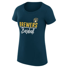 Milwaukee Brewers G-III 4Her by Carl Banks Women's Super-Slim Fit Lightweight Team Graphic T-Shirt - MLB T-shirts