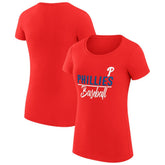 Philadelphia Phillies G-III 4Her by Carl Banks Women's Super-Slim Fit Lightweight Team Graphic T-Shirt - MLB T-shirts