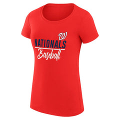 Washington Nationals G-III 4Her by Carl Banks Women's Super-Slim Fit Lightweight Team Graphic T-Shirt - MLB T-shirts